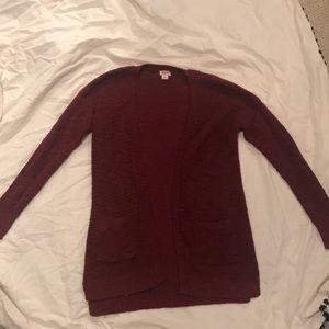 Maroon cardigan